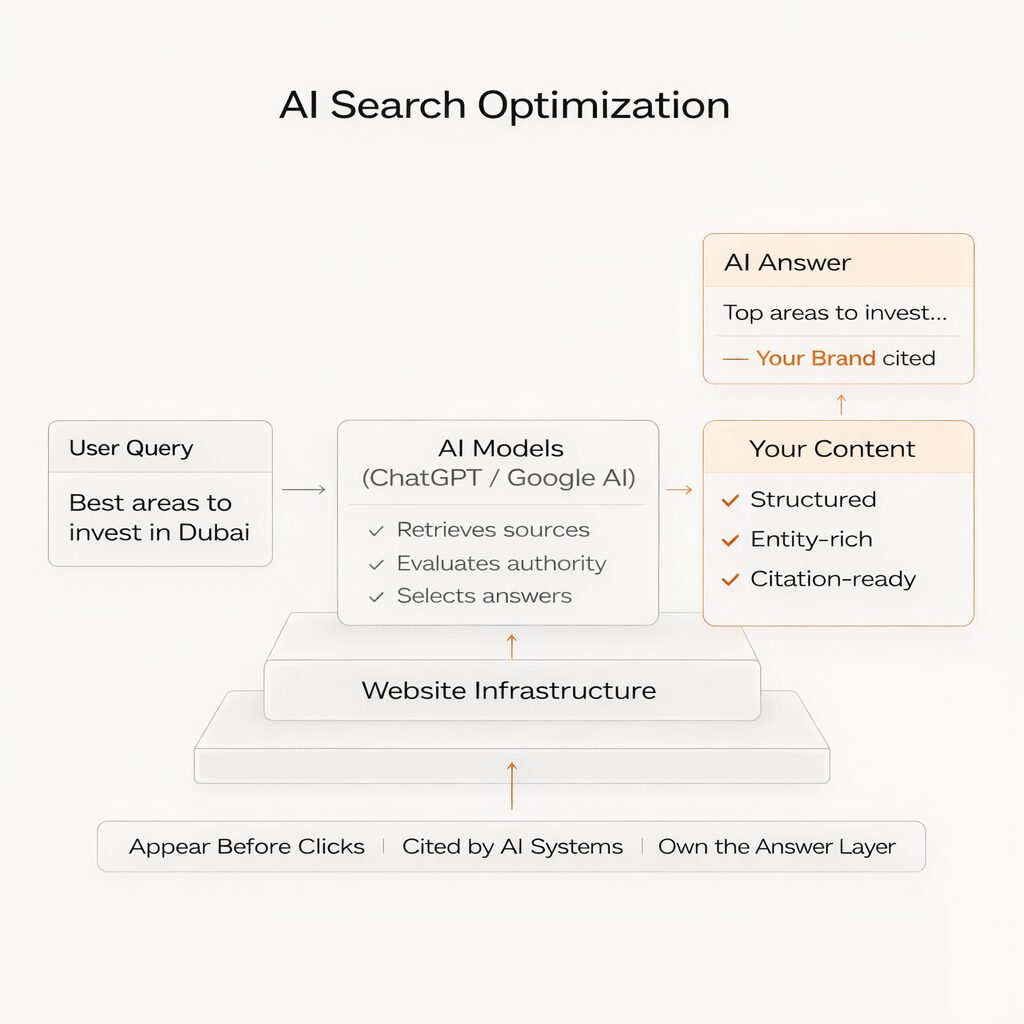 Optimising AI search results flow