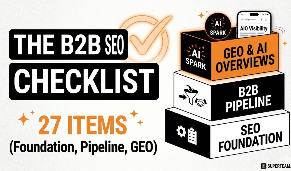 B2B SEO Checklist: 27 Items Across 3 Tiers (Foundation, Pipeline, and GEO)