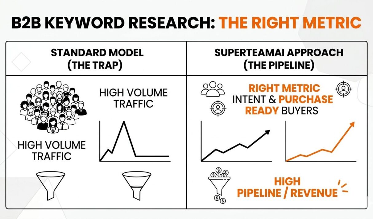 B2B Keyword Research: Why Volume Is the Wrong Metric and What to Use Instead